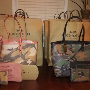 Reversible Camo Coach TOTE bag